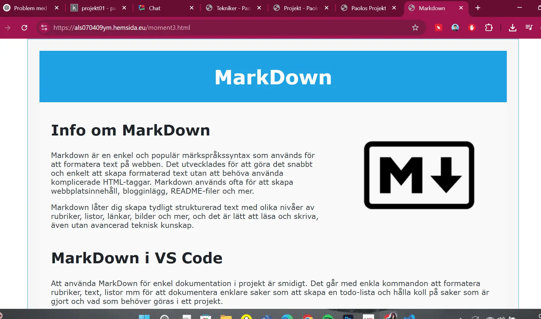 Bild för MarkDown-projektet