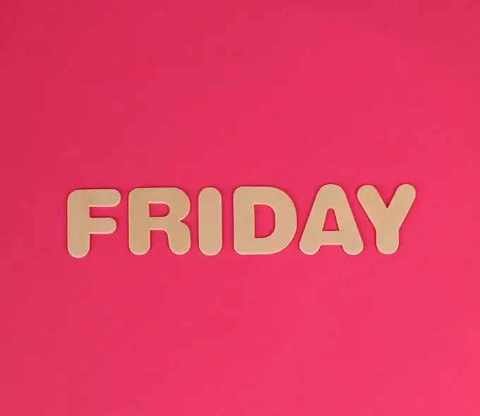 Bild på en rubrik Friday.